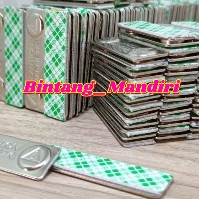 

Magnet Audeww Magnetic 45mm x 13mm Strong Magnet Papan Nama Dada Magnet Name tag Grade A