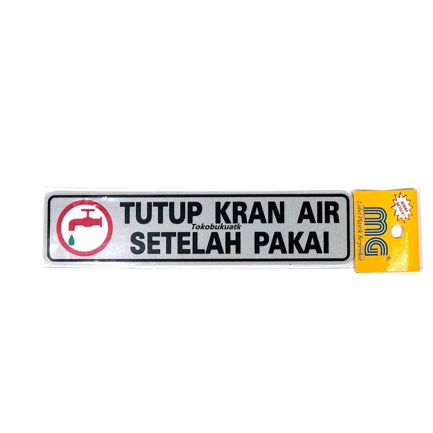 

Sticker Tutup Kran Air Setelah Pakai