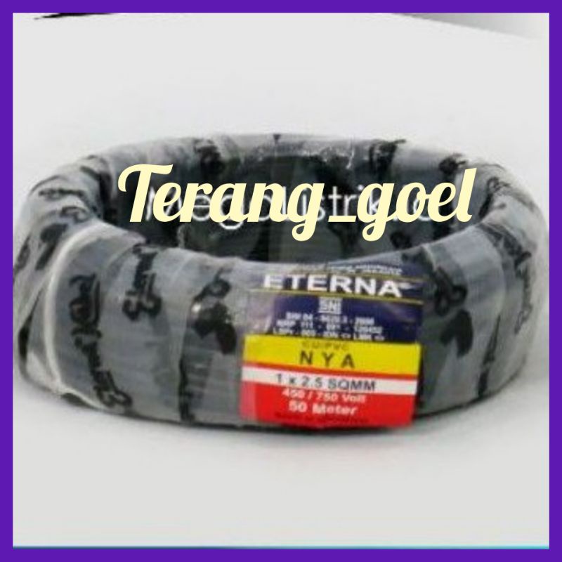 Kabel Listrik Eterna NYA 1 x 2,5 50 Meter Engkel / Kabel Eterna Tunggal NYA 1x 2,5 50 Meter