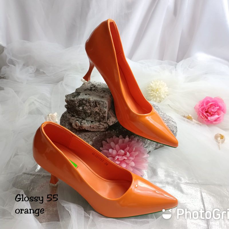 sepatu maude guesis soll karet tapak anti licin Glosy 55 heels 5cm ini-6