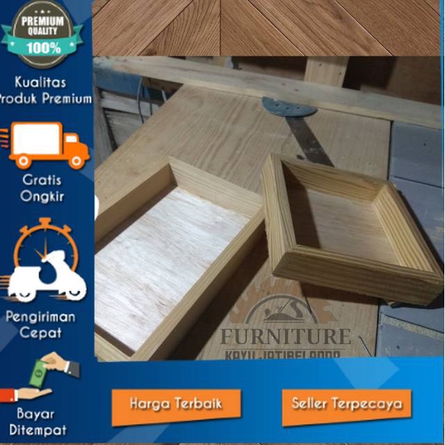 Kotak hantaran / seserahan tray nampan kayu jati belanda