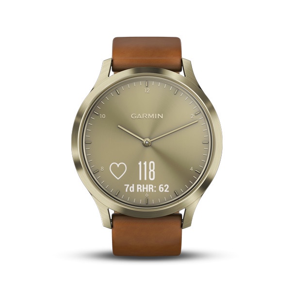 Garmin Watch Vivomove HR Premium Gold/Silver SmartWatch - Garansi Resmi 2 Tahun