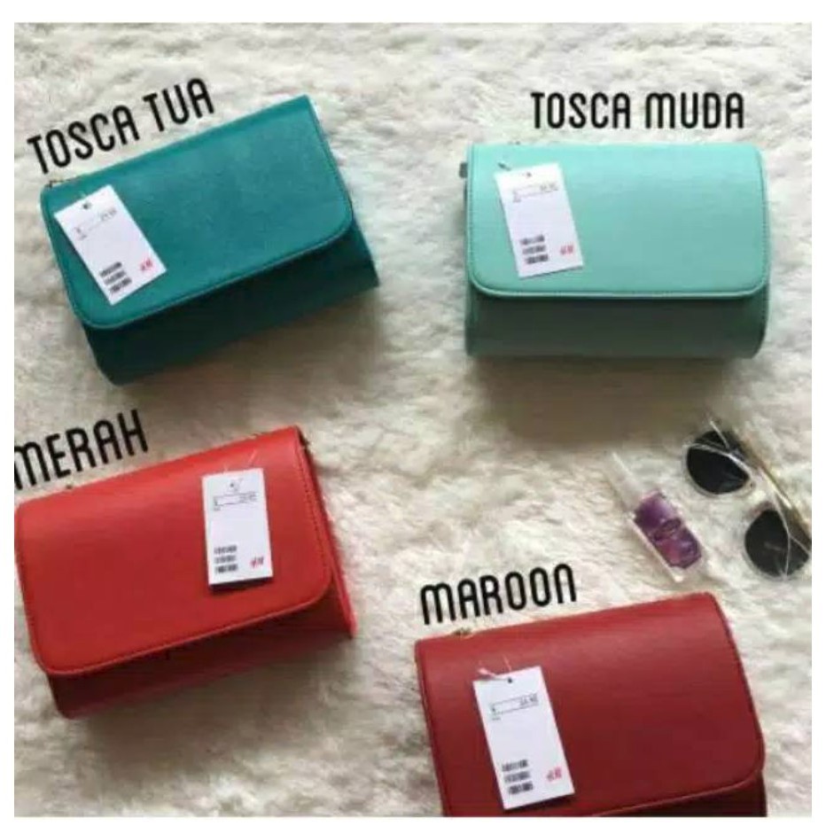 PA TAS KOREA SLEMPANG MINI MODEL SELEMPANG HnM H&amp;M CLUTCH WANITA IMPORT BATAM FASHION - BM TF023