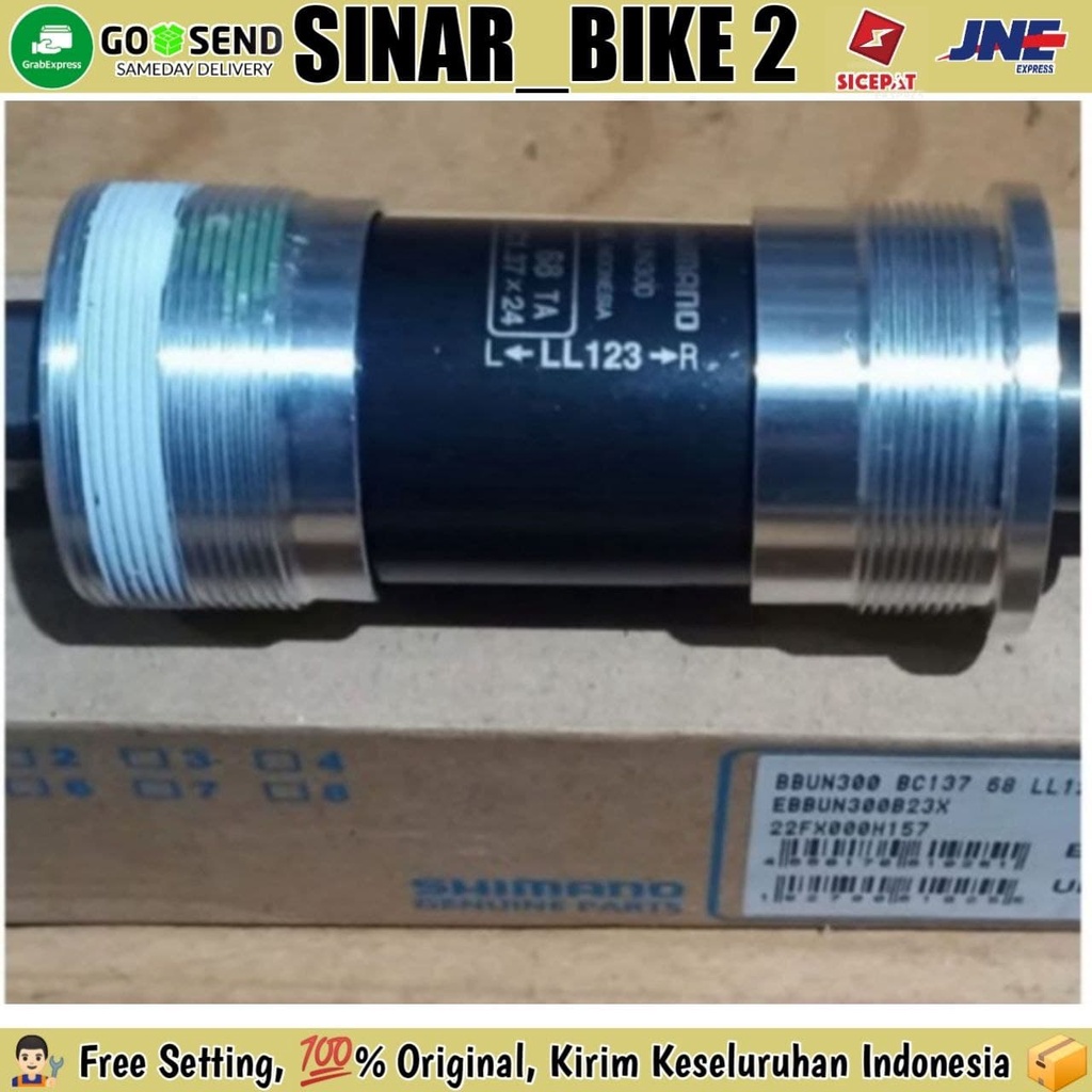 BB Bottom Bracket SHIMANO UN300 123 Sepeda MTB Balap 123MM