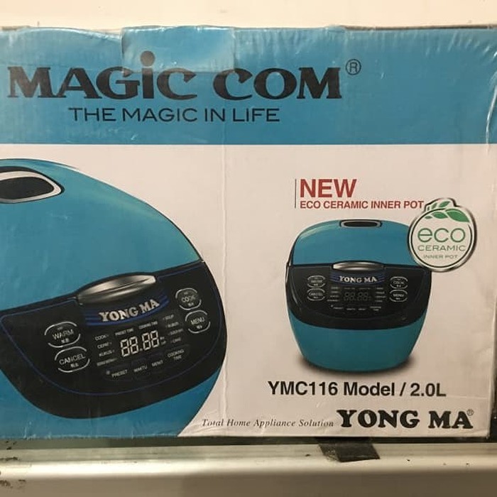 YMC116 YONG MA Magic Com 2 Liter Digital Eco Ceramic Penanak Serbaguna