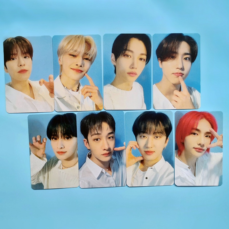 8pcs / Set Kartu Pos Desain Kpop Stray Kids Nacific Ukuran Kecil