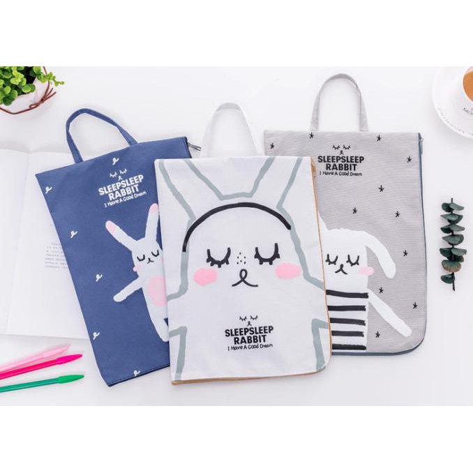 

tas dokumen kelinci, tas unik, tas untuk kertas f4. pouch jepang zakka