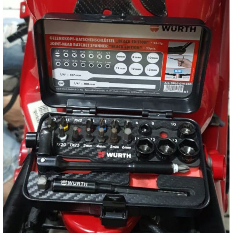 WURTH Tool Set 23 pcs joint head ratchet spanner kunci rachet