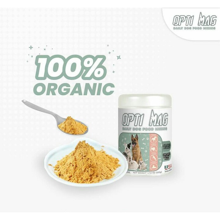 OPTI MAG DAILY DOG FOOD MIXING 500 GRAM (large breed) - MAKANAN ANJING