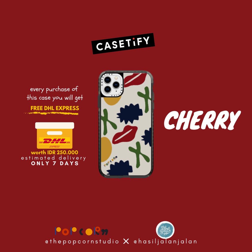 

Casetify Original GRIP - POPCORN x @hasiljalanjalan - CHERRY