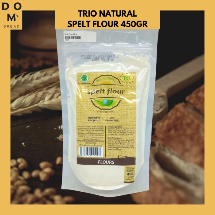 

PROMO [COD] Tepung Spelt Trio Natural (Spelt Flour) 450 GR