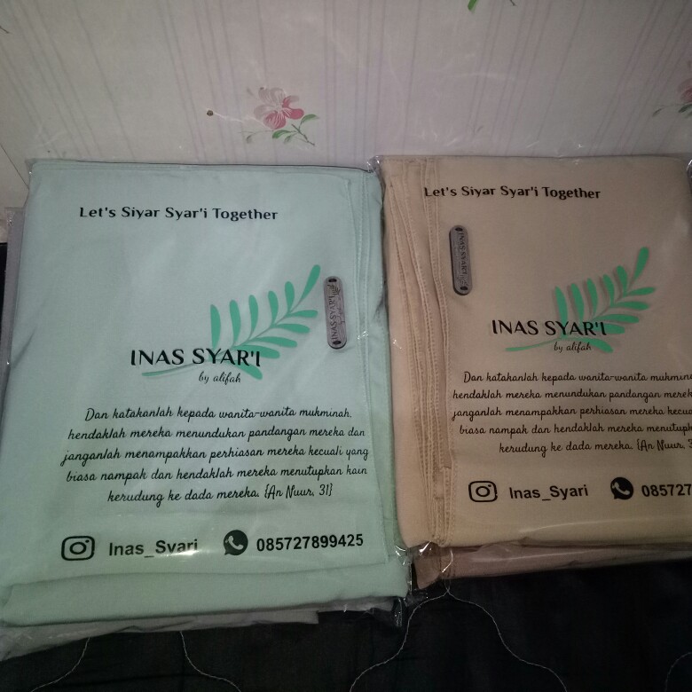 Sablon Plastik Opp Ukuran 20x25 Isi 100 Pcs Cocok Untuk Kemasan Hijab