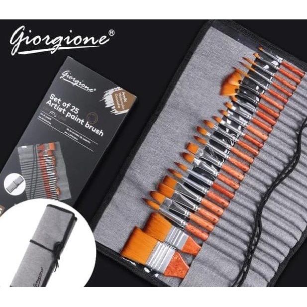 

giorgione 24 brush set + canvas roll bag CB25 ---READY---
