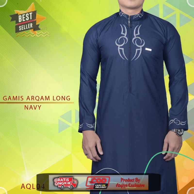GAMIS ATQIYA THOBE ARQAM LONG / GAMIS SLIMFIT / ATQIYAEXCLUSIVE / JUBAH TERBARU / TERKEREN