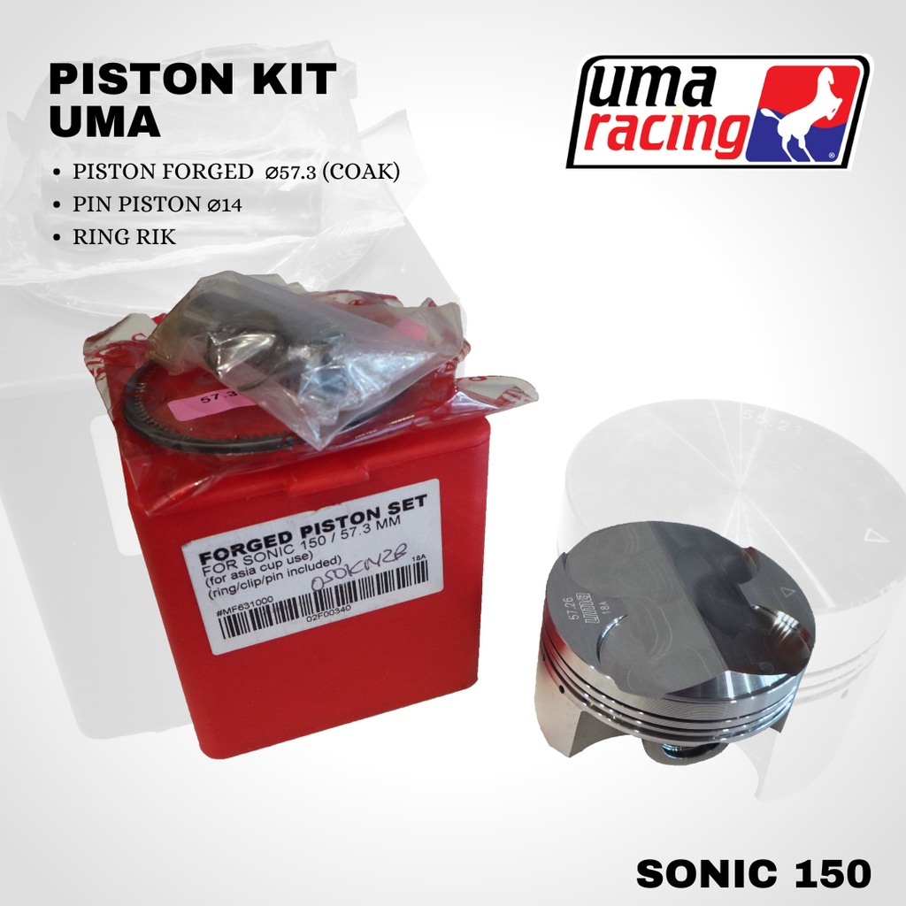 Piston seher uma racing Sonic 150 57.3 pin 14 Coak forged