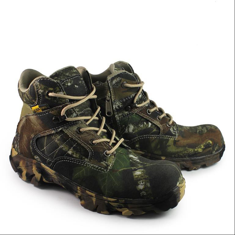 Sepatu Pria Boots Safety PDL CAMO 6 inch Tracking Hiking Ujung Besi