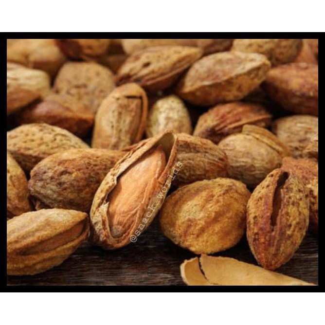 

1Kg Almond Roasted ( Panggang ) USA - California murah bakar in shell DISKON