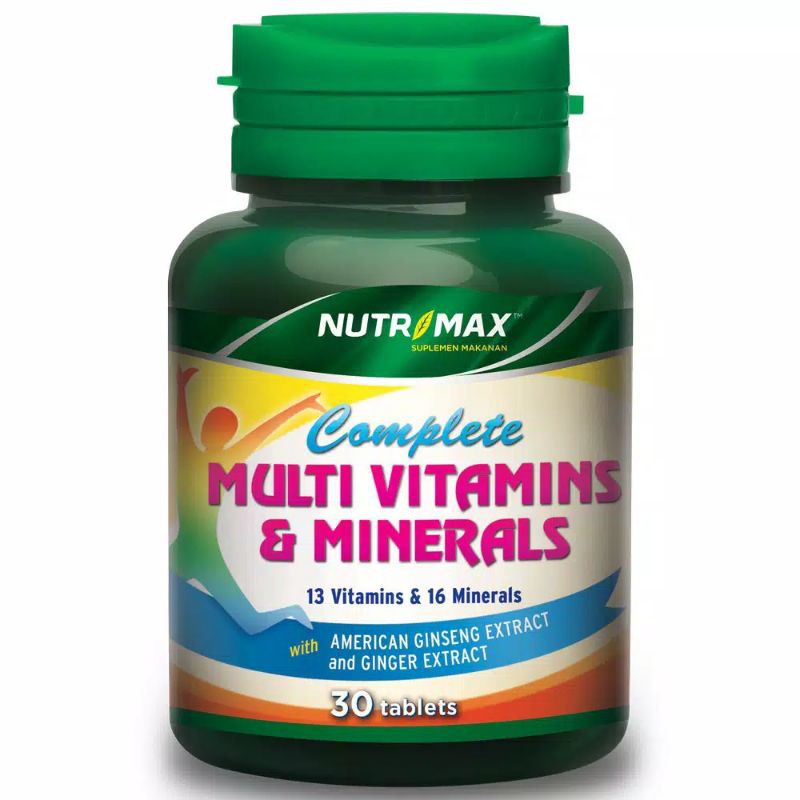 Nutrimax Complete Multivitamin dan Mineral, vitamin terlengkap untuk imunitas/daya tahan tubuh.