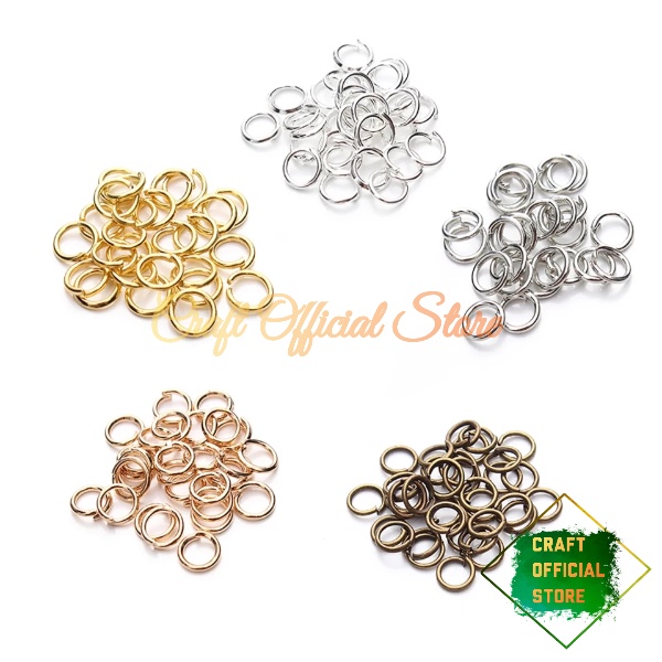 144 Pcs Ring Bulat Ring O Jump Ring Pengait Bahan Aksesoris