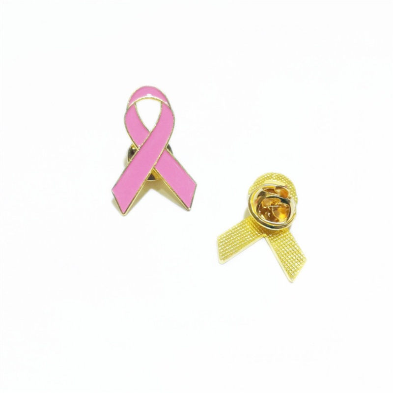 Zzz 10Pcs / Set Bros Pin Enamel Desain Pita Pink Kanker Payudara Untuk Aksesoris Wanita