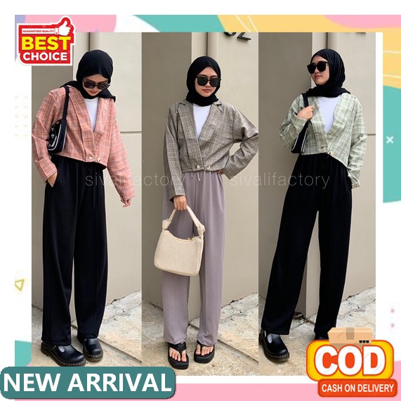 Blaser Wanita Kekinian Outer Cewe Terbaru Jas Cewek Blazer Casual Korea New Two Button Blazer Blazer