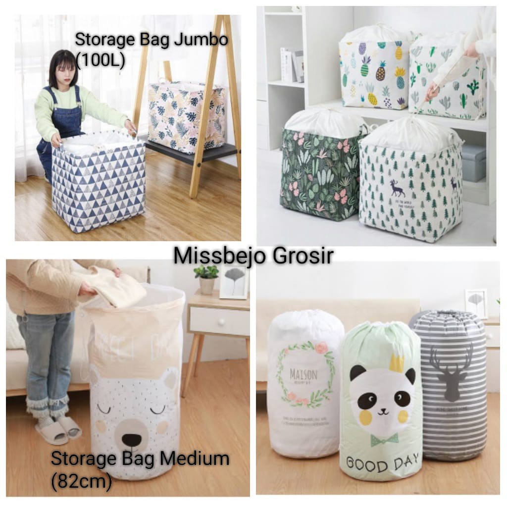 Storage Bag Cloth Bag Tempat Bedcover Pakaian New - missbejo grosir