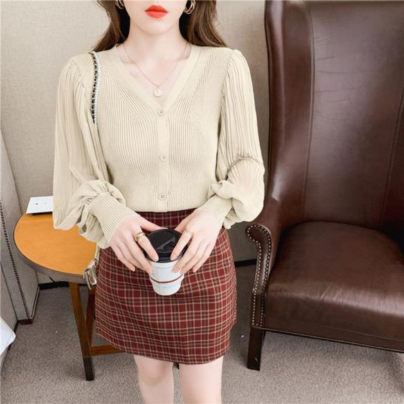 Blouse rajut wanita import hongkong atasan wanita rajut import hongkong