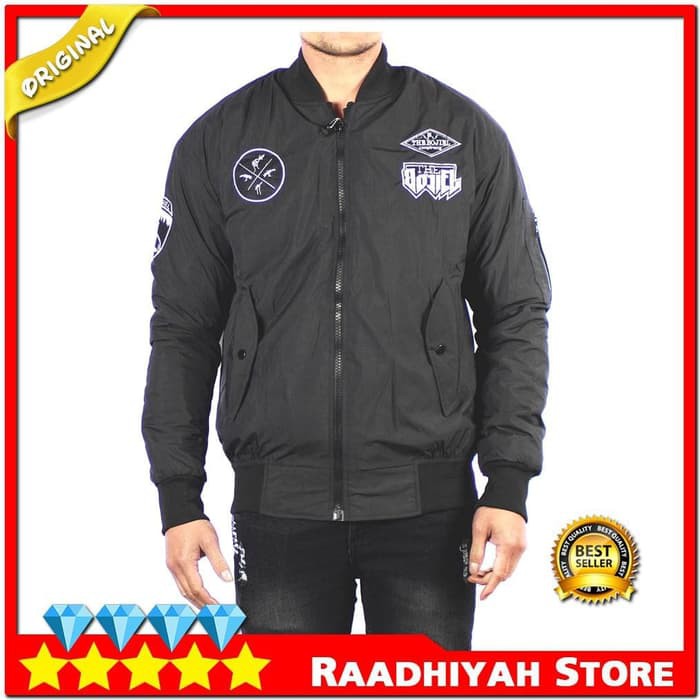 Jaket Bomber Polos Pria Saku Dalam Waterproof Atas FASHION DISTRO COWOK CEWEK GAYA TERBARU ABG U4K7