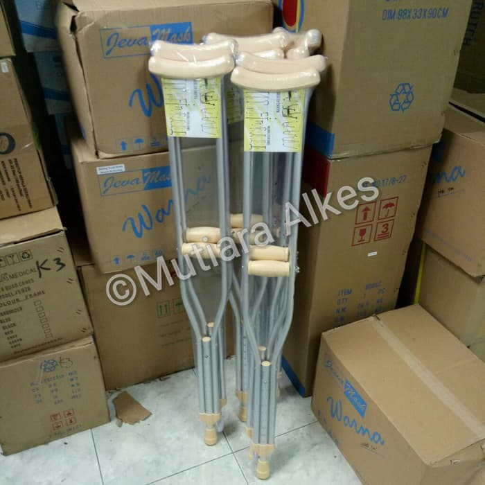 (MUTIARA ALKES) Tongkat Ketiak per 1pcs - Kruk - Tongkat bantu jalan GEA ONEHEALTH GENERAL CARE