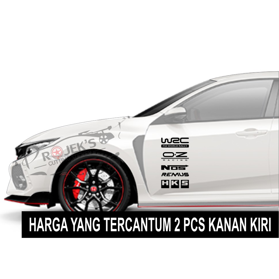 Cutting Sticker Mobil Stiker Tulisan Oz Racing Termurah Shopee