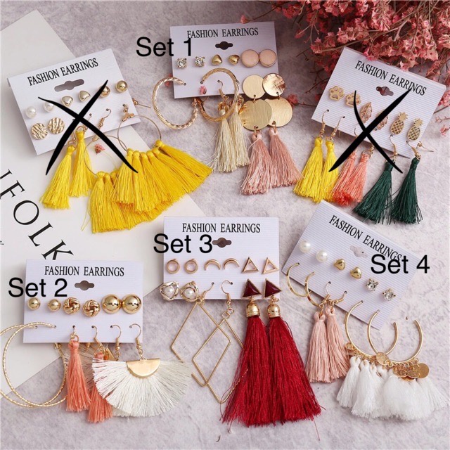 NEEDED.ID JKT | Cleo Set / Anting Korea Aesthetic Warna Warni