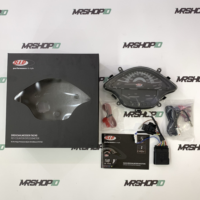 Speedometer Digital Black S.I.P For Vespa Sprint & Primavera