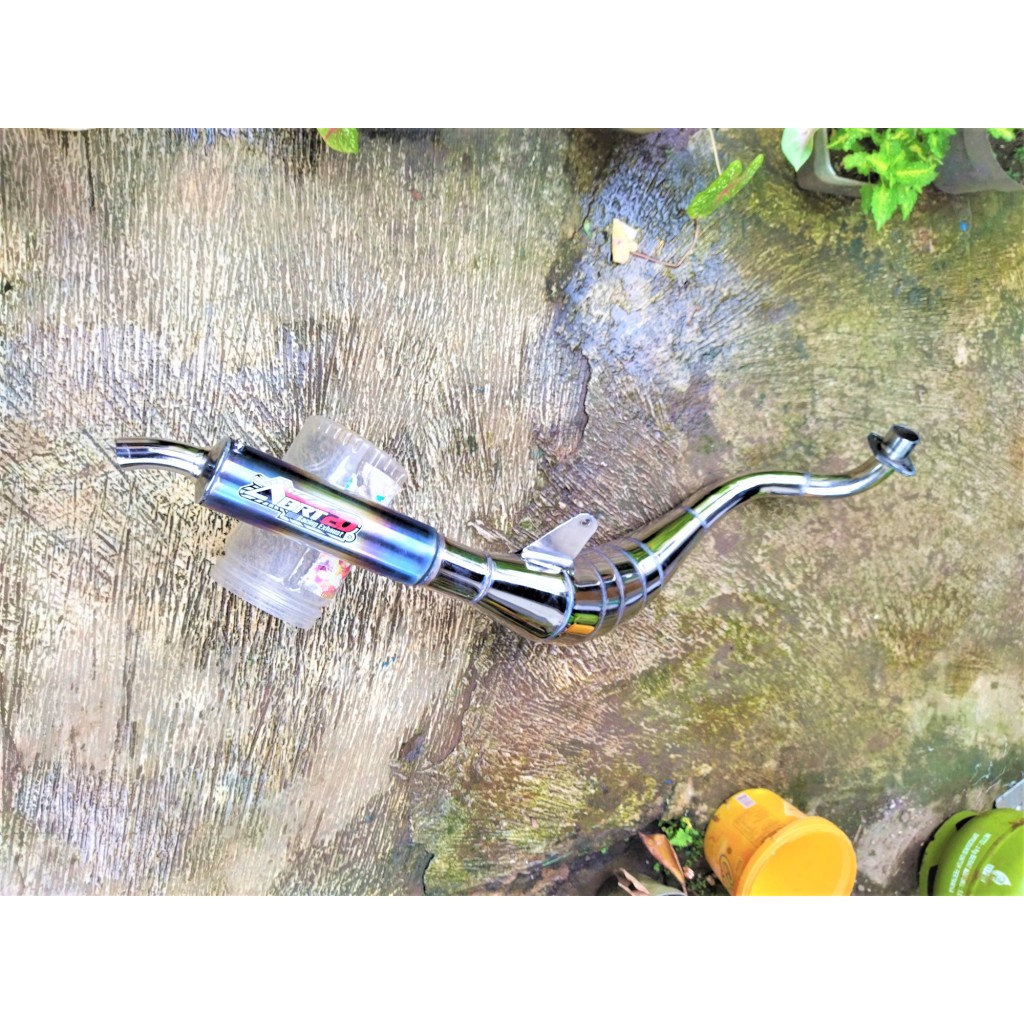 Knalpot Fiz r - Kenalpot Fiz r, Fizr/F1zr  Standar Racing Kolong Cobra ABRT20 Chrome Slincer Half Bl