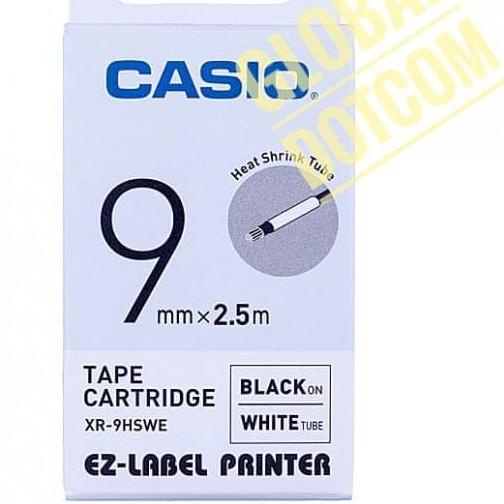 

➵ CASIO Label XR-9HSWE 9mm Black On White Tape ◘