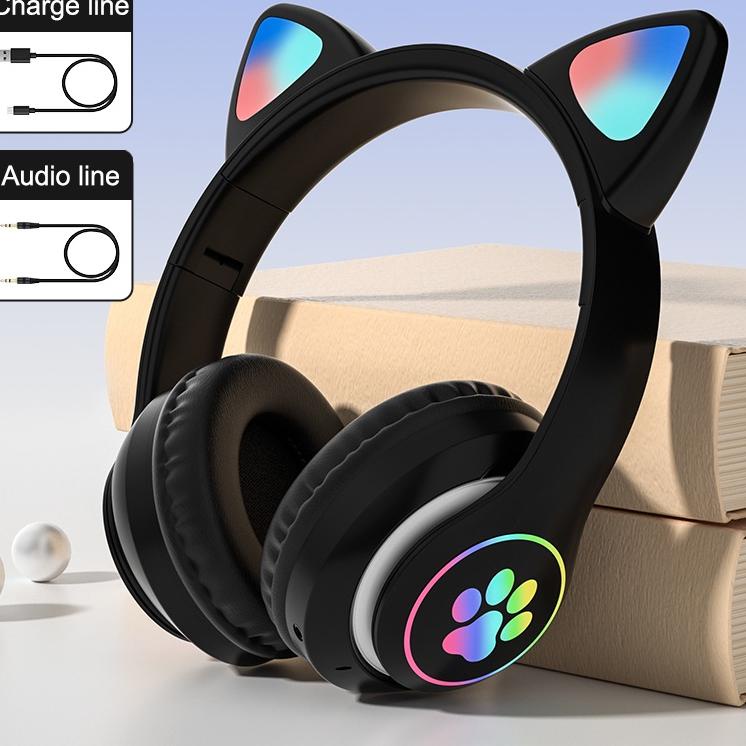 Harga Bersahabat.. Headphone telinga kucing karakter Gaming Bluetooth airphone Wireless hearphone ga
