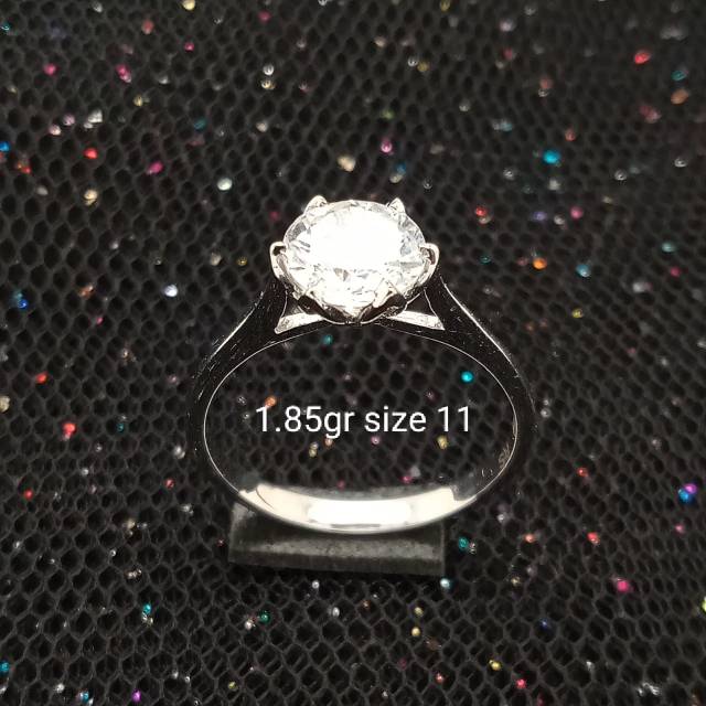 Cincin Emas 17 K - Putih 1.85gr Kadar 750 - 2305