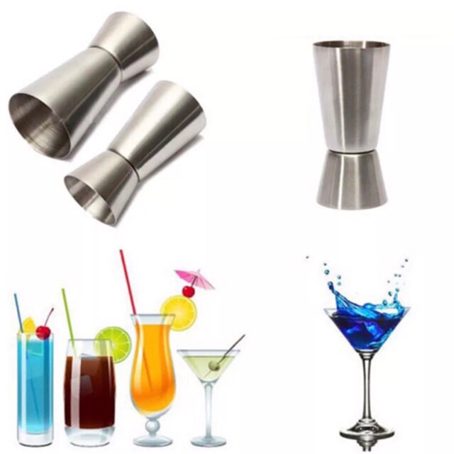 MURAH Measuring Cup Jigger Gelas Ukur Ganda 25 ml / 50 ml Stainless Steel