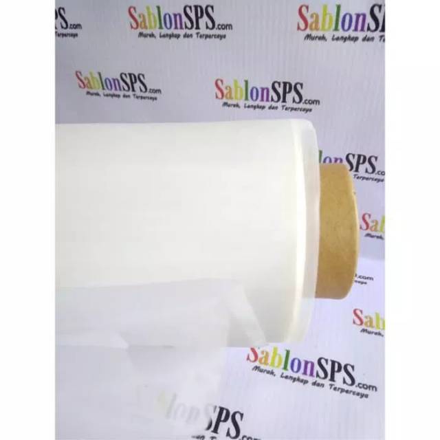 Kain Screen Sablon T120 (ASLI/MURNI) Putih Lebar 165cm Panjang 50cm