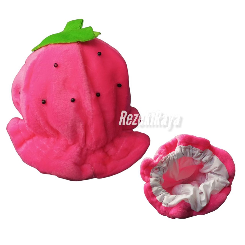 Bucket Strawberry Pinky Topi Anak Balita 6bln- 3th Topi Anak Perempuan