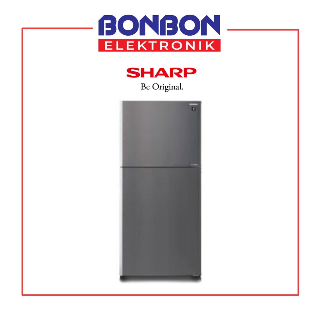 Sharp Kulkas 2 Pintu SJ-IG762PM-SL / SJIG762PMSL J-Tech Inverter