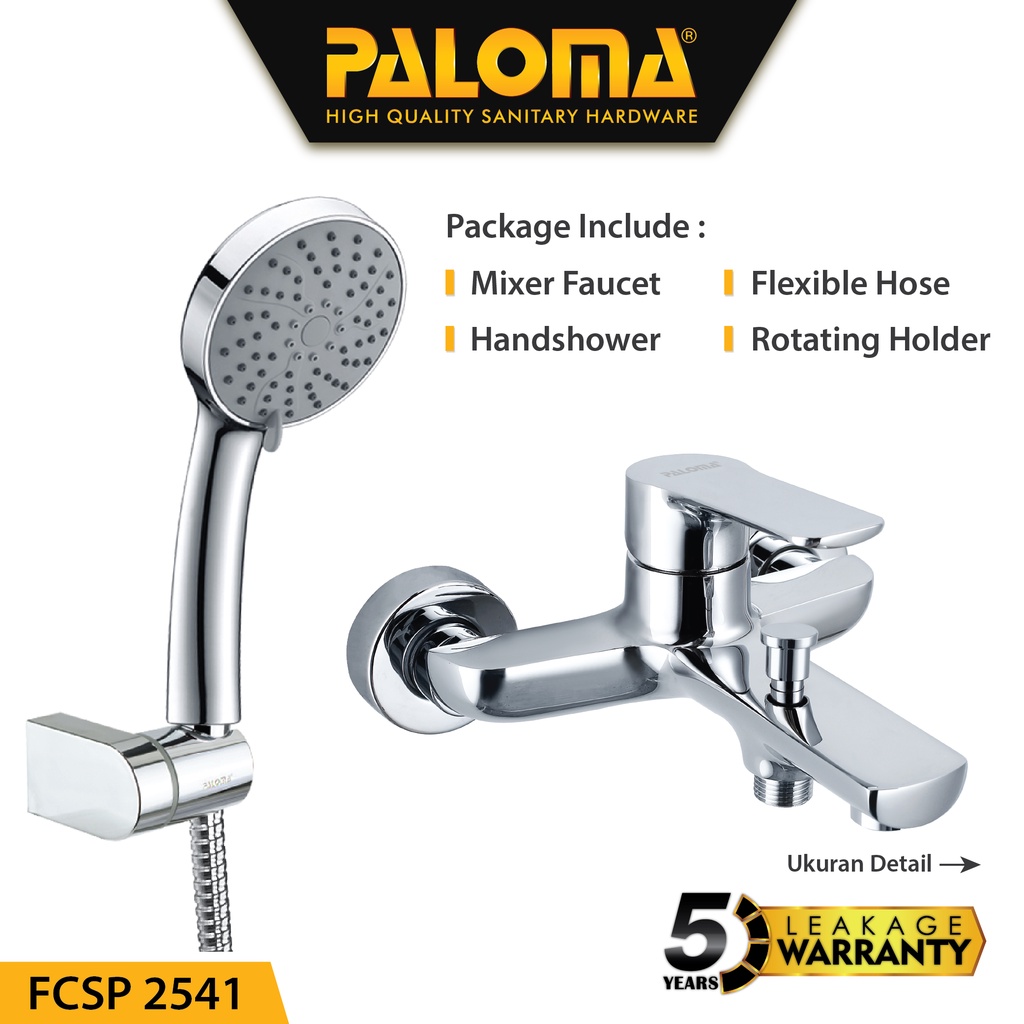 PALOMA FCSP 2541 Paket Keran Mixer Shower Set Panas Dingin Kran Air