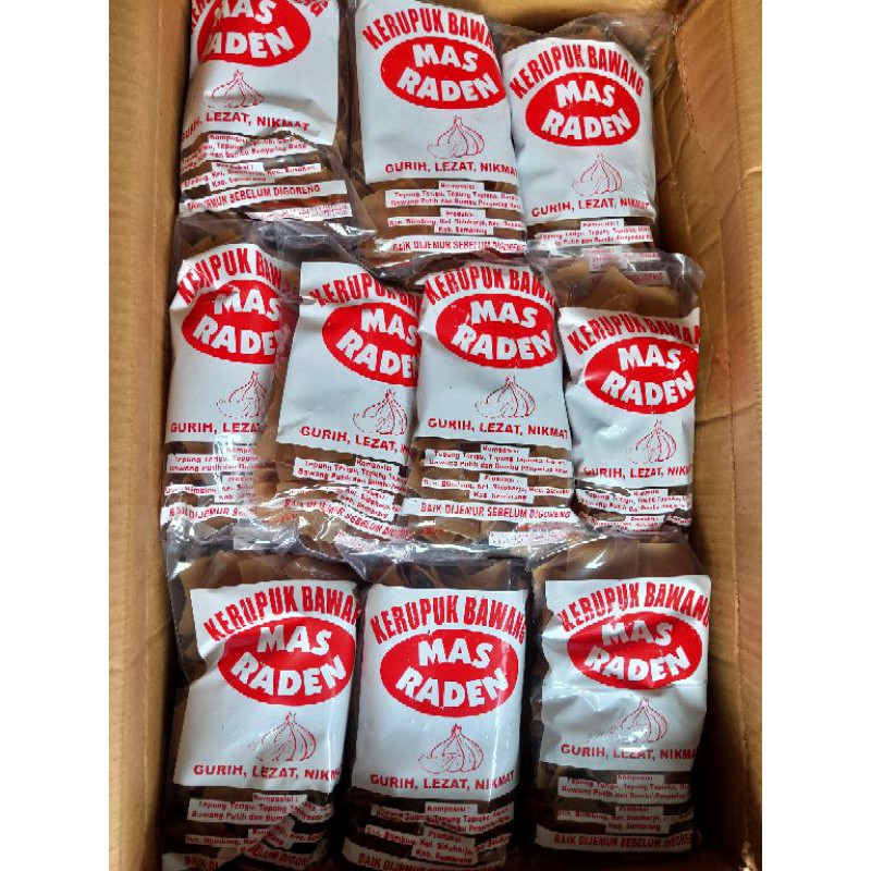 

paket Reseller Krupuk Bawang Mas Raden asli Semarang