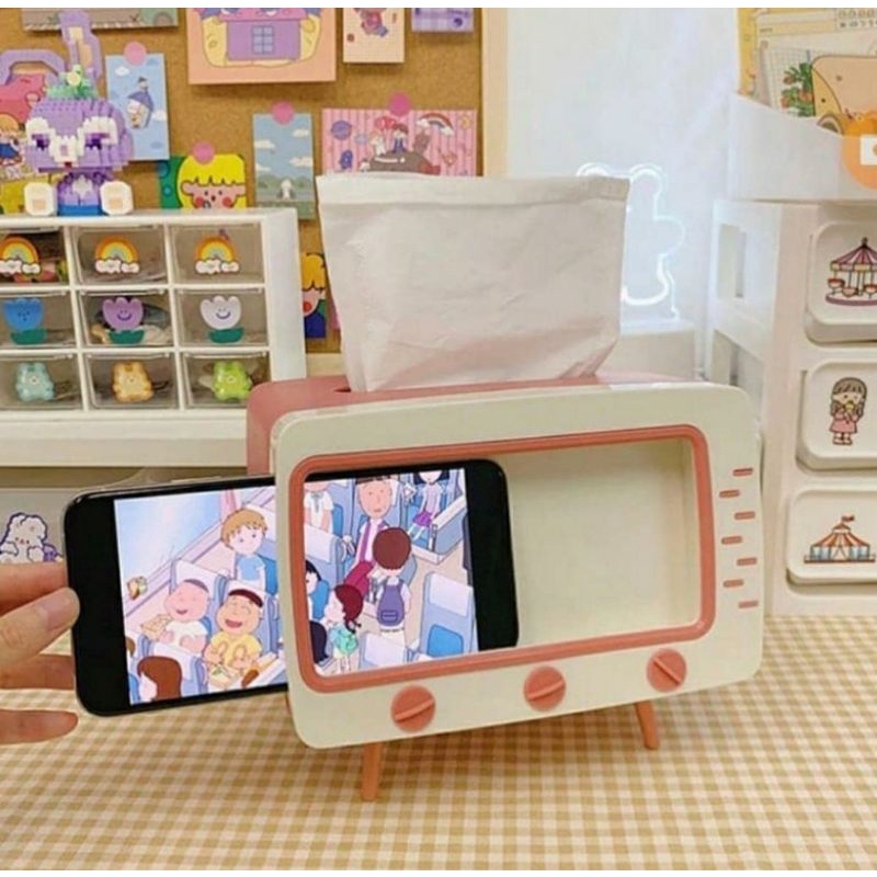 KOTAK TISSU BENTUK TV KOTAK TISU HP BENTUK TV HOLDER HP