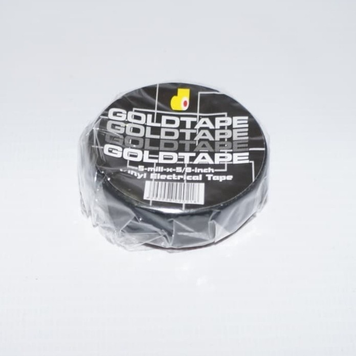 ISOLASI SOLASI KABEL HITAM GOLD TAPE 5/8 INCH X 5 MILL