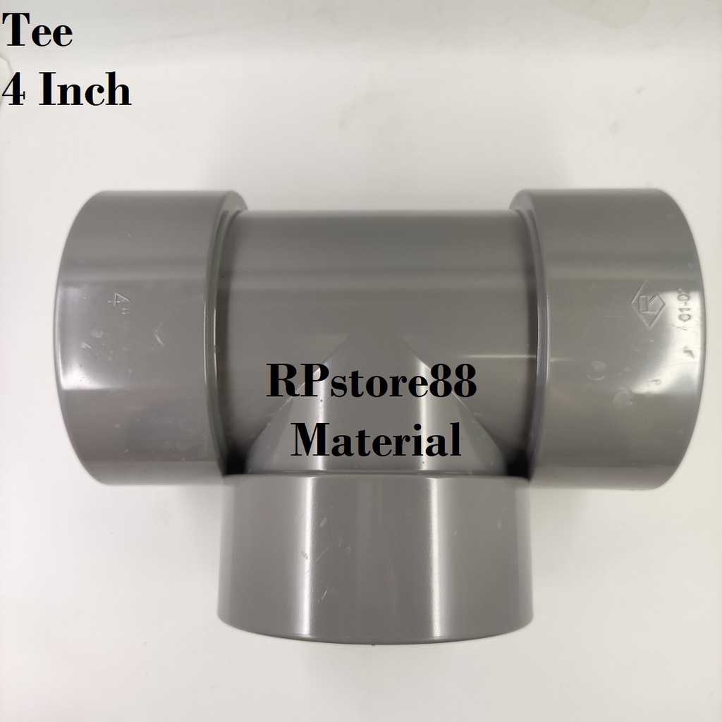 TEE PVC 4'' D RUCIKA - SAMBUNGAN T 4 INCH - SAMBUNGAN PIPA TEE 4 IN