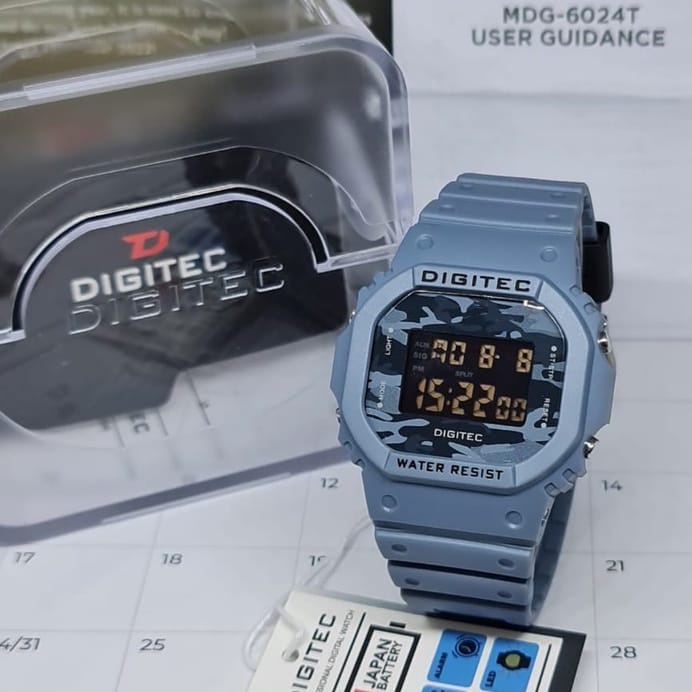 Jam tangan wanita Digitec 6024 digital tali rubber original