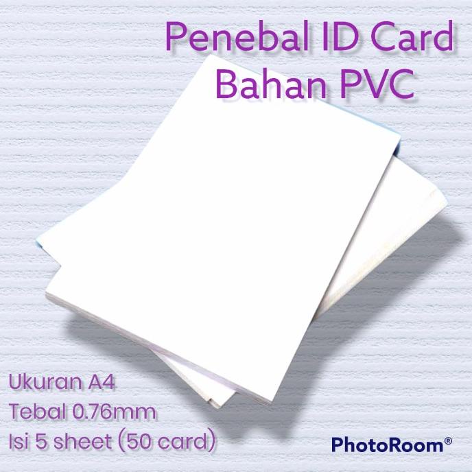 

Ready...Ready...Ready...] PVC Penebal ID card PVC, Ukuran A4 inkjet PVC iD Card isi 5 sheet (50