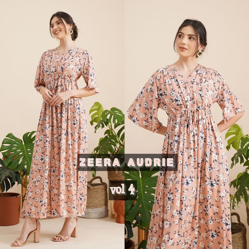 Daster arab ZEERA AUDRIE Dress Rayon Kimono serut Kekinian