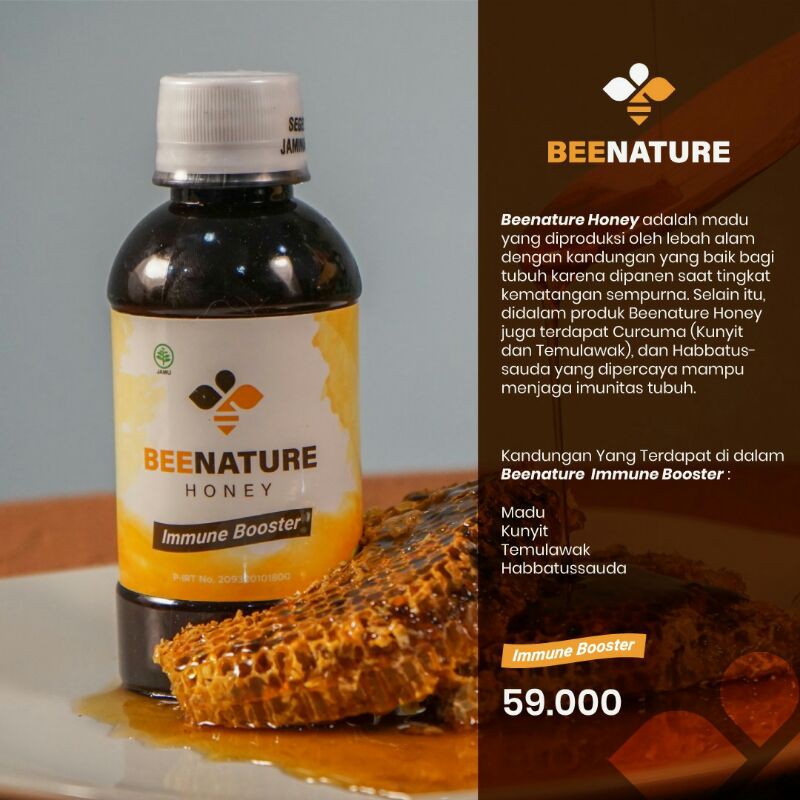 

Madu Beenature Honey Berat Bersih 280 gr / Nibras
