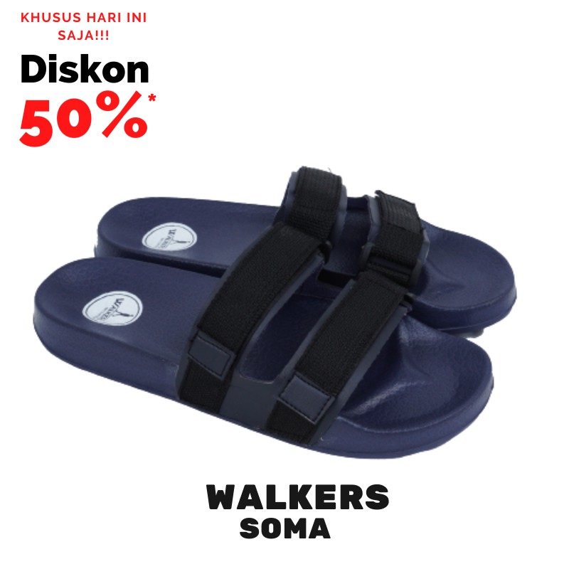 Sandal Pria Walkers Soma | Full Navy | Sandal Sendal Pria Wanita Import Sandal Outdoor Paling Murah